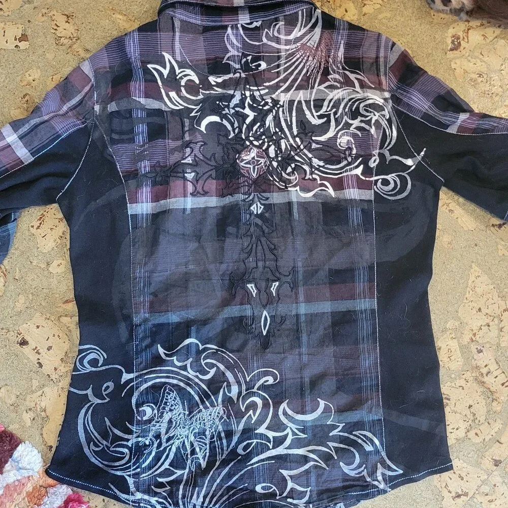 Roar Women's Buttondown Top -S - Picture 2 of 2